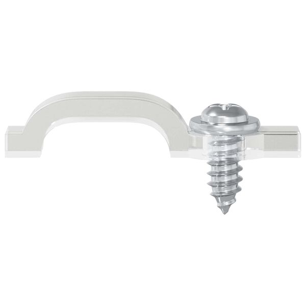 vidaXL LED Strip Clips 12 pcs Transparent 23.8 x 7.3 x 4.3 mm