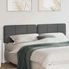 vidaXL Upholstered Headboard White and Light Grey 180 cm