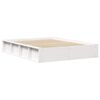 vidaXL Bed Frame White 120 x 190 cm Solid Pine Wood