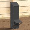 vidaXL Chicken Feeder Black 13 x 12 x 51 cm Cold-Rolled Steel