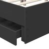 vidaXL Bed Frame with Drawer Black 180 x 200 cm Engineer Wood