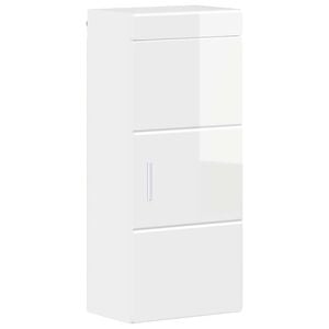 vidaXL Bathroom Wall Cabinet TULUM High Gloss White 37 x 24.5 x 86 cm