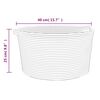 vidaXL Storage Basket Grey and White Ø40x25 cm Cotton