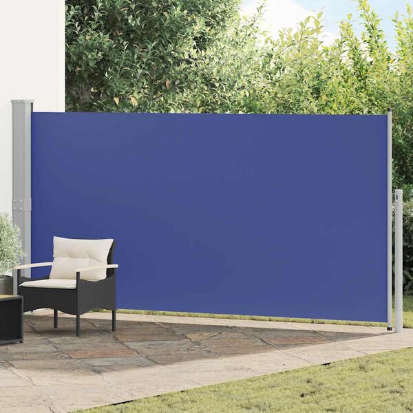 vidaXL Retractable Side Awning 160 x 500 cm Blue