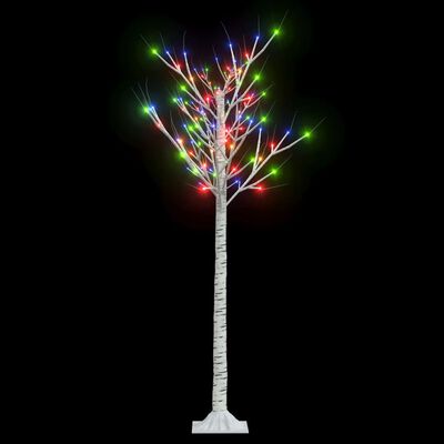 vidaXL Christmas Tree 140 LEDs 1.5m Colourful Willow Indoor Outdoor