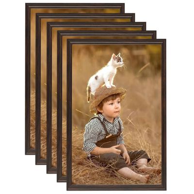vidaXL Photo Frames Collage 5pcs for Wall or Table Black 59.4x84cm MDF