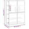 vidaXL Shoe Cabinet Black 60x28x90 cm Fabric