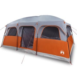 vidaXL Family Tent Cabin 10-Person Grey Waterproof