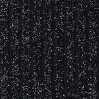vidaXL Doormat Striped Anthracite 60x80 cm