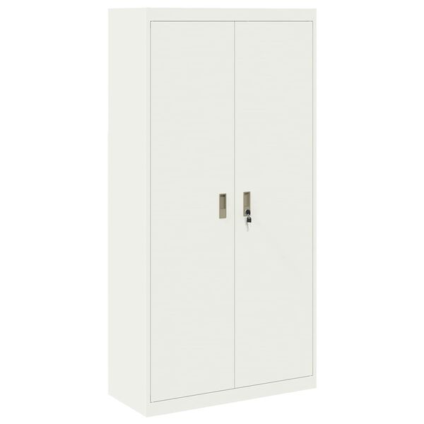 vidaXL Storage Cabinet 2 pcs White 90 x 40 x 180 cm Steel