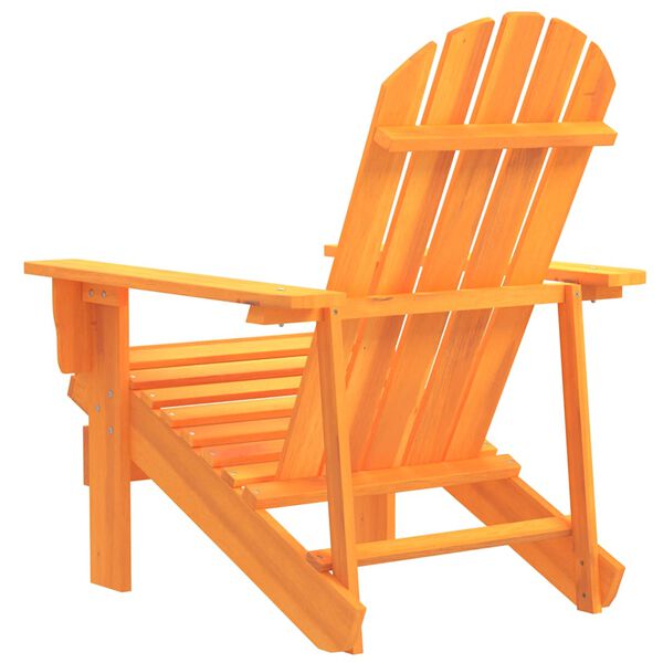 vidaXL Garden Adirondack Chair Solid Fir Wood Orange