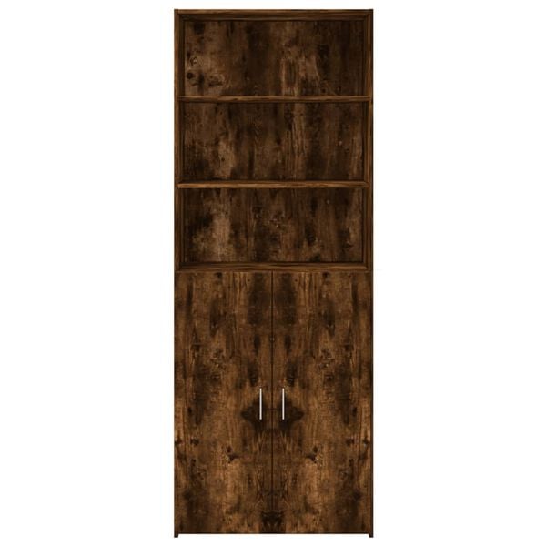 vidaXL Highboard Smoked Oak 80x42.5x185 cm Engineered Wood