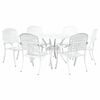 vidaXL Garden Dining Set 7 pcs White Aluminium