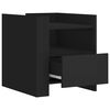 vidaXL Bedside Cabinet Black 45x50x50 cm Engineered Wood