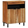 vidaXL Sideboard with Door Natural 60 x 33.5 x 75 cm Solid Acacia Wood
