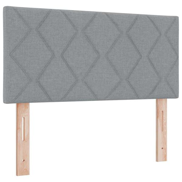 vidaXL Fabric Headboard Height Adjustable Light grey 100 cm Fabric