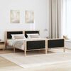 vidaXL Bed frame Brown and black 180 x 200 cm Solid pine wood