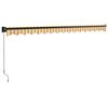 vidaXL Retractable Awning Yellow and White 4.5x3 m Fabric and Aluminium