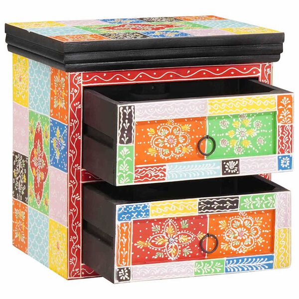 vidaXL Bedside Cabinet with Drawer 2 pcs Multicolour 40 x 30 x 40 cm