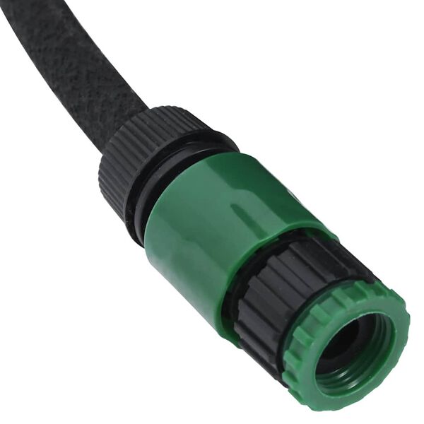 vidaXL Garden Soaker Hose Black 0.6" 50 m Rubber