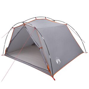 vidaXL Tunnel Tent 4-Person Grey and Orange