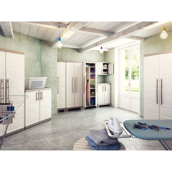 Keter Storage Cabinet with Shelves Excellence Beige and Taupe 182 cm