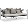 vidaXL Sofa Bed Frame without Mattress Black Metal 90x200 cm
