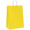 vidaXL Paper Bags 250 pcs with Handles Yellow 32x17x44 cm