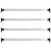 vidaXL Telescopic Wardrobe Rails 4 pcs Silver 58-100 cm