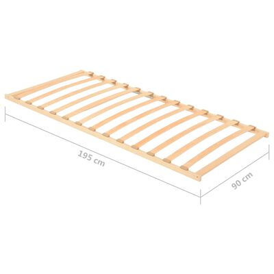 vidaXL Slatted Bed Base with 13 Slats 90x200 cm