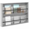 vidaXL Magazine Rack Grey Sonoma 100 x 12 x 70 cm Engineered Wood