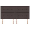 vidaXL Headboard Height Adjustable Manual Dark brown 180 cm Fabric