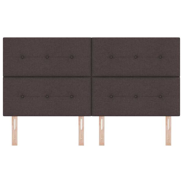vidaXL Headboard Height Adjustable Manual Dark brown 180 cm Fabric