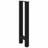 vidaXL Console Table Legs Black 2 pcs 28x(72-73) cm Steel