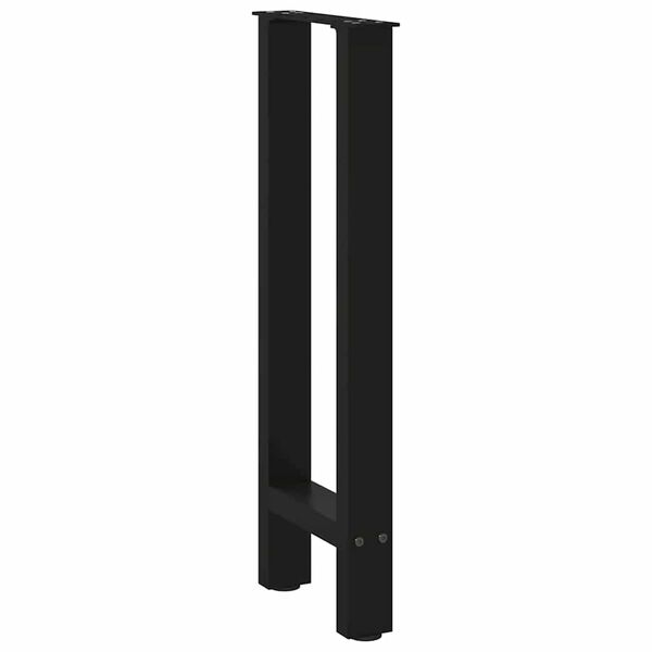 vidaXL Console Table Legs Black 2 pcs 28x(72-73) cm Steel
