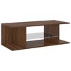 vidaXL TV Cabinet with LED Lights Brown Oak 90x39x30 cm