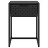 vidaXL Nightstand Black 38x35x54 cm Steel