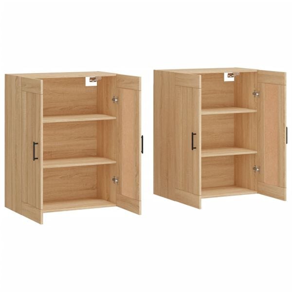 vidaXL Wall Mounted Cabinets 2 pcs Sonoma Oak Engineered Wood