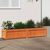 vidaXL Garden Planter Wax Brown 150x31x31 cm Solid Wood Pine