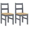 vidaXL Dining Chairs 2 pcs "PANAMA" Grey 40x46x90 cm Solid Wood Pine