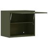 vidaXL Wall Cabinet for Garage with Gas-lift Door Olive green
