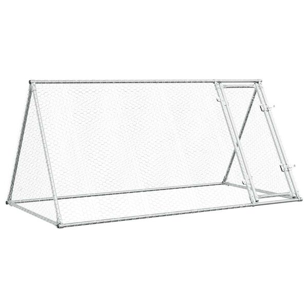 vidaXL Chicken Cage Silver 200x105x91 cm Galvanised Steel