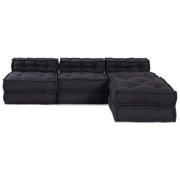 vidaXL Modular Sofa 4 pcs Anthracite Fabric