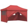 vidaXL Party Tent Folding Burgundy 292 x 440 x 315 cm Oxford Fabric
