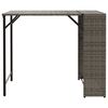 vidaXL 5 Piece Garden Dining Set Foldable Grey Poly Rattan