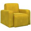 vidaXL Armchair Yellow Velvet