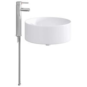 vidaXL Bathroom Wash Basin Chrome 40.5 x 40.5 x 15.5 cm Metal