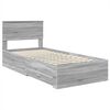 vidaXL Bed Frame with Drawer Grey Sonoma 90 x 200 cm Engineered Wood