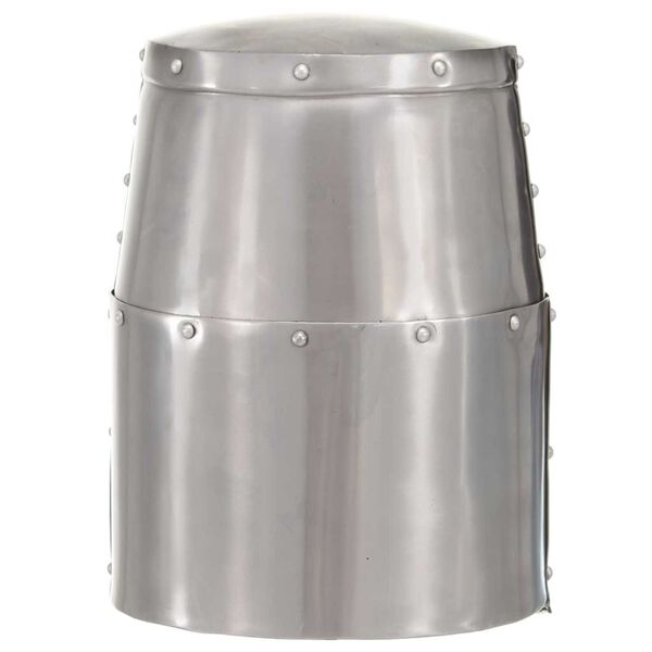 vidaXL Medieval Knight Helmet Antique Replica LARP Silver Steel