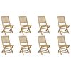 vidaXL Folding Garden Chairs 8 pcs 48.5x57x90 cm Solid Wood Acacia